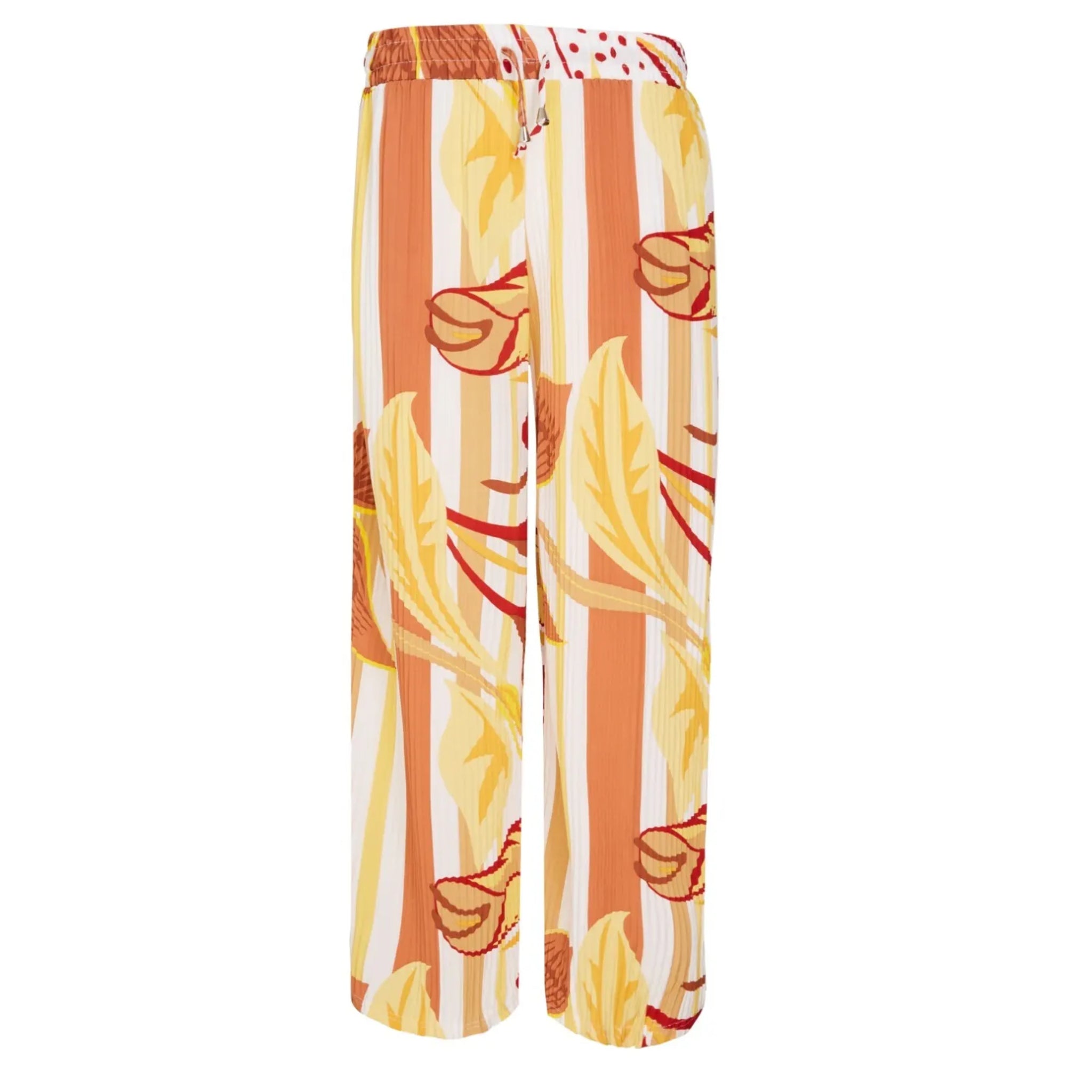 Women’s printed palazzo trousers – wide leg summer pants in bold colourful patterns.